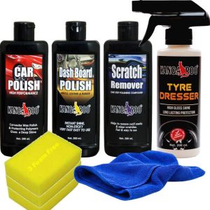 KANGAROO Paste Car Polish for Bumper, Chrome Accent, Da...