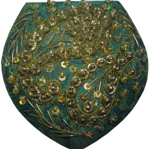 Avinash Handicrafts Compact Mirror 3.5 inch in Zari wor...