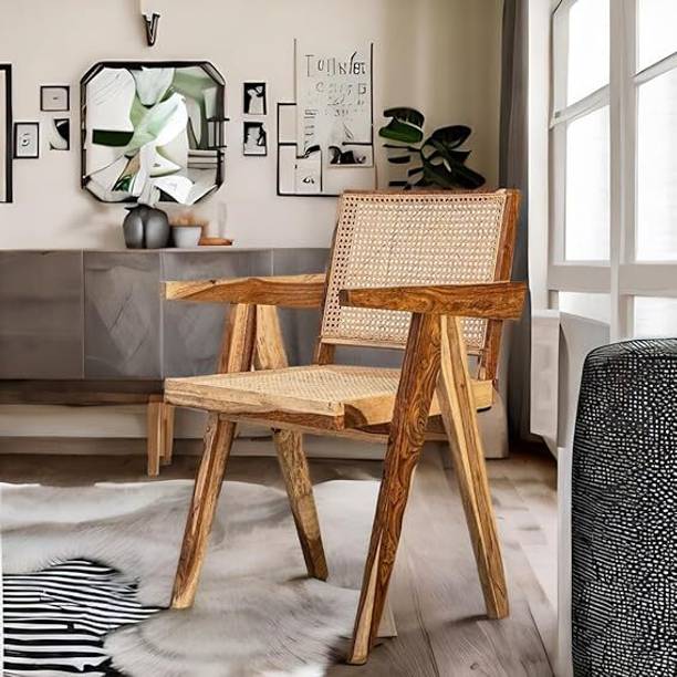 FURNEEZY Rattan ARM Chair for Living Room and Office Al...