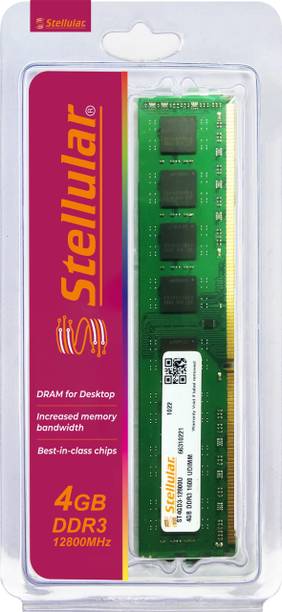 STELLULAR 1600Mhz/12800 DDR3 4 GB (Dual Channel) PC DDR...