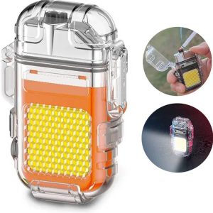 MOOZMOB USB Rechargeable 2in1 Dual Arc Windproof Flamel...