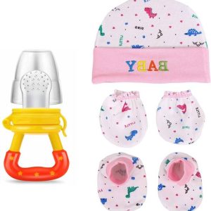 Jingle Kids Hosiery Cotton Booties Mittens Cap Set(0-6 ...