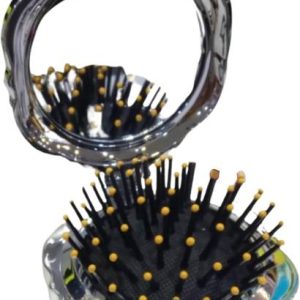 Scarlet Line Folding Hair Brush, Mini Pocket Travel Mir...