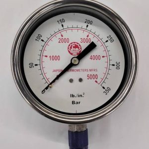 Japsin 0-5000 PSI Dial Pressure Gauge Dia 4"/ 100 MM, S...