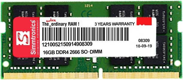 Simmtronics 2666 MHz DDR4 16 GB Laptop (16 GB DDR4 2666...