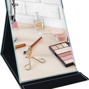 YANCI Portable Folding Makeup Mirror PU Leather Travel ...