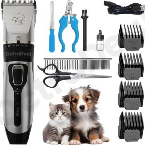 Godworks Dog & Cat Grooming Kit Low Noise Electric Rech...