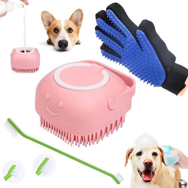 Petfun Grooming Kit – D-Shedding Brush,Shampoo Brush, T...