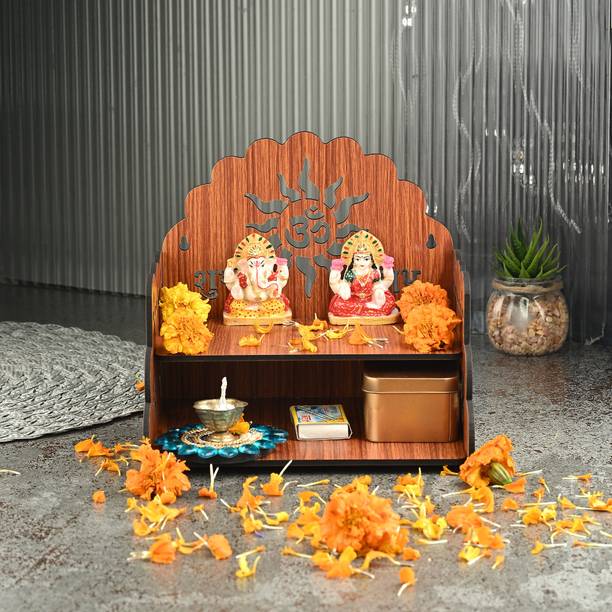 Gojeeva Premium Subh Labh Om Carved Pattern Devghar, Wo...