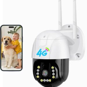 Grousale 3Mp 4g Sim PTZ Motion Detection Waterproof Nig...
