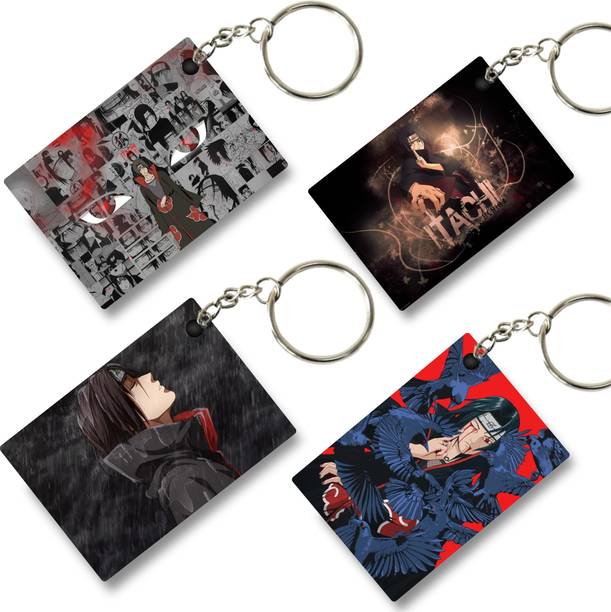 Replix Premium (Pack of 4) Naruto-Itachi 2 Anime Printed Keych...