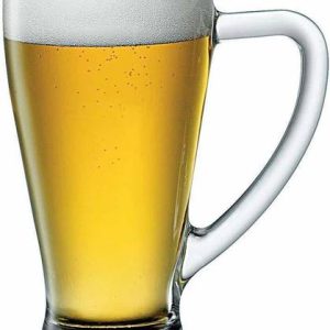 Toy Street Transparent Glass Beer with Handle Set of 2-...