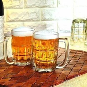 Virya Transparent Heavy Base Crystal Clear Beer Glass, ...