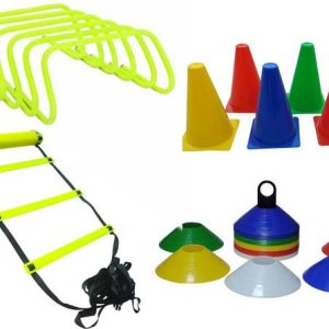 CF SPORTS 6 Inch Cones Pack 6,10 Space Markers and 4 Me...