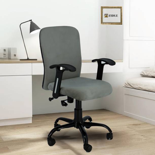 zidle Rainbow velvet Mid back work from home chair with...