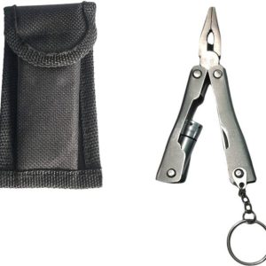 VASUSS 9-in-1 Foldable Micro Pliers Keychain with Pouch Multi-...