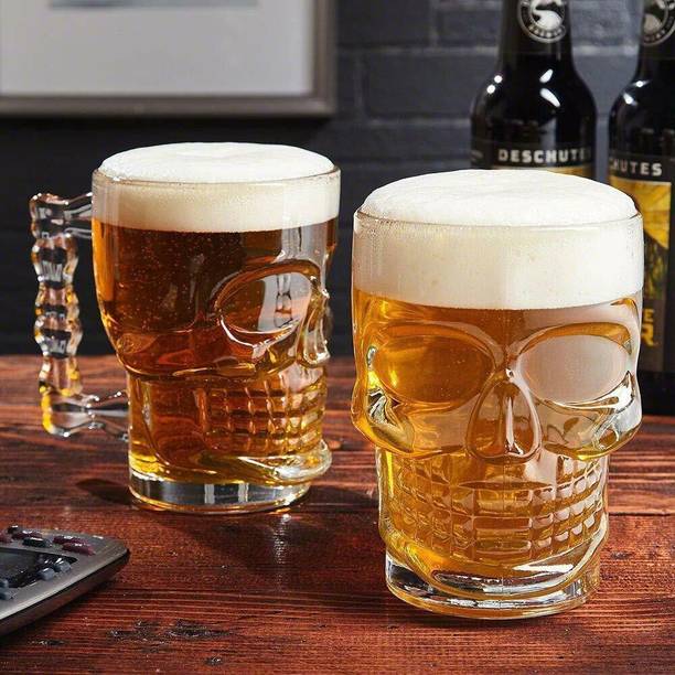 CQZ (Pack of 2) Large Glass Beer Mug for Party|crystal ...