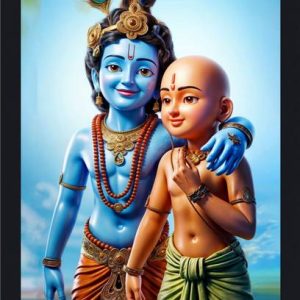 Gita Govinda Little Krishna and sudama glossy Digital R...
