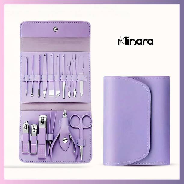 MINARA 16 In 1 Pedicure, Manicure and Grooming Kit Purp...