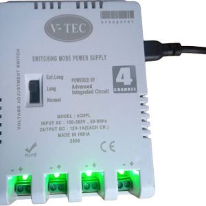 V-TEC 4 Channel CCTV Power Supply 12v SMPS for CCTV Sec...