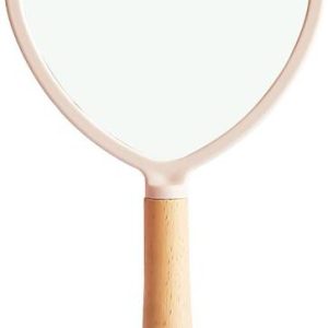 SVShoperzone Hand Mirror Portable Makeup Wooden Handhel...