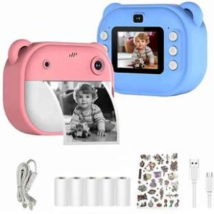 Prime Assure 48 MP Mini Camera Photo With 5 Rolls Instant Photo Print Camera for Kids Children Polaroi...