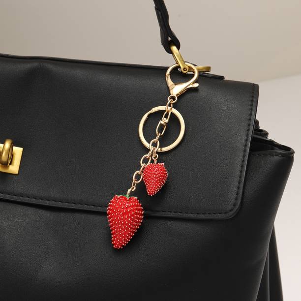 Salty Strawberries Handbag & Purse Charm Key Chain