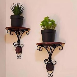RAWOODENSTORE Iron Wall Shelf