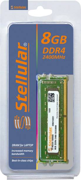 STELLULAR 2400/19200MHZ DDR4 8 GB (Dual Channel) Laptop...