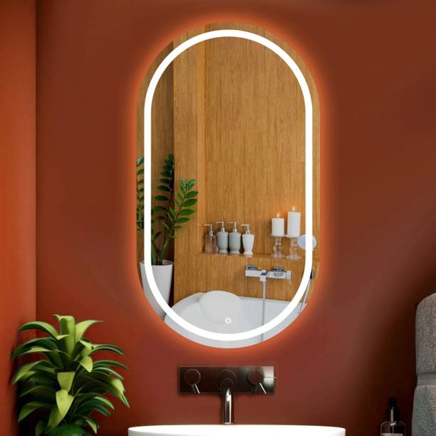 SAHAJ PLASTO Decorative LED Wall Mirror for Bathroom Si...