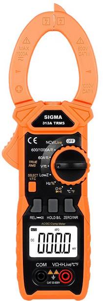 SIGMA AC/DC TRMS Clamp Meter 313A TRMS, 1000Amp AC/DC D...