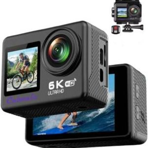 Cubonic 6k 50MP Ultra HD Photo | Remote | Upto 256GB SD Card Support Vlogging Sports and Action Camera