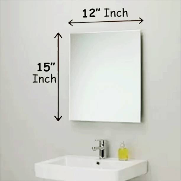 RannS 12" x 15" Inch Rectangular Mirror F_B Bathroom Mi...