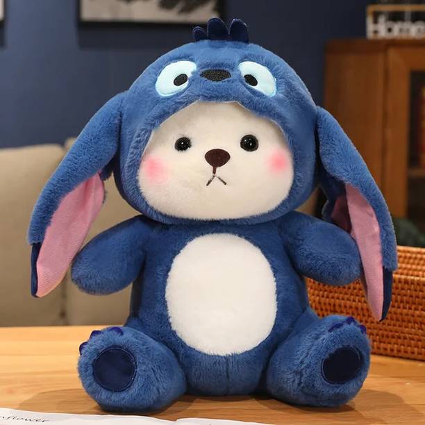 PLUSHJOY Blue Bunny Teddy Bear Soft Toy Birthday Gift f...