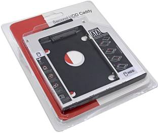 GoodsBazaar 9.5mm Universal 2nd Hard Drive Bay Caddy For CD/DVD-ROM, Laptop 2.5 inch Internal Hard Dri...