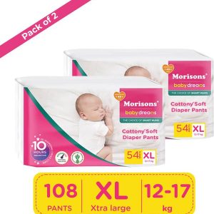 Morisons Baby Dreams Cottony Soft Diaper Pants - XL