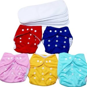 vsol Adjustable Quick Dry Washable Reusable Cloth Diape...