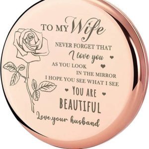 LeWIS Gift for Wife - Gift Alloy Steel Rose Gold Compac...