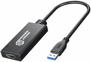 microware HDMI Cable 0.01 m Mini HD 1080P USB 3.0 to HDMI Video Cable Converter Adapter for Windows 7/...