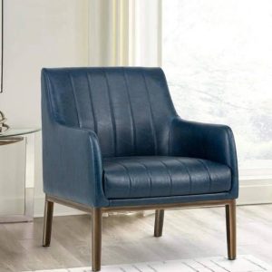 Radha Impex Modern Regal Indigo Accent Lounge Chair wit...