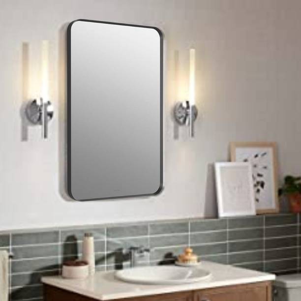 Branco Mirror Frame in Brushed Black Finish with Bevele...