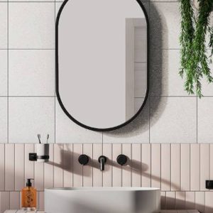 Adinath Creators Capsule Shape 12x18 inch Bathroom Mirr...