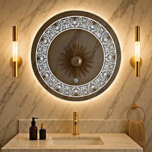 luminatri Round Bathroom LED Mirror Size 18"X18" inch w...