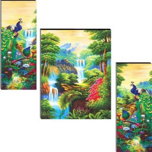 Indianara Set of 3 Nature Art MDF Art Painting (4113FL)...
