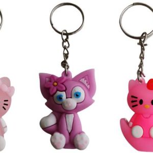 ArtisanAdorn 3D Cartoon Keychain for Bags, Bikes, and C...