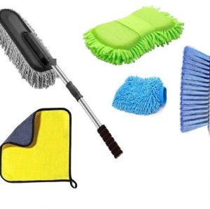 QNJL Car Cleaning Combo Pack Microfiber Duster Carpet B...
