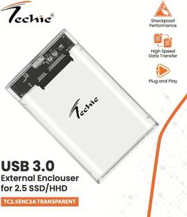 us info 3.0 External Hard Drive Enclosure, Transparent Portable Hard Disk 2.5 inch SATA Combo Set