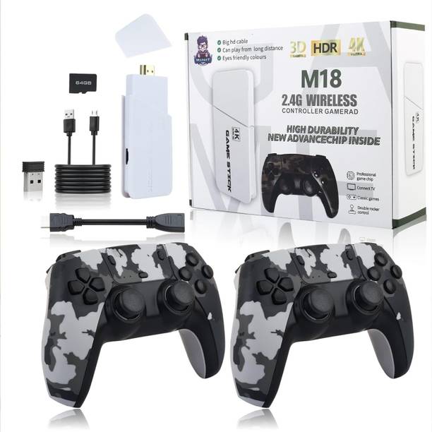 Playtastic M18 4K Ultra HD Game Stick 64 GB with 2 Wire...
