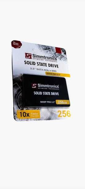 Simmtronics 2.5 256 GB Desktop, Laptop Black SATA Inter...