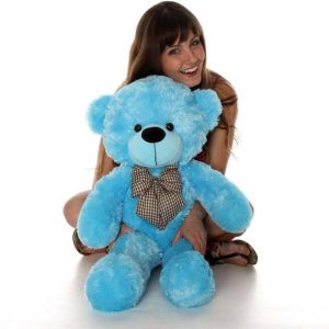 UTAAYAPI CUTEST BLUE TEDDY BEAR 3FT FLUFFY AND SOFT TED...